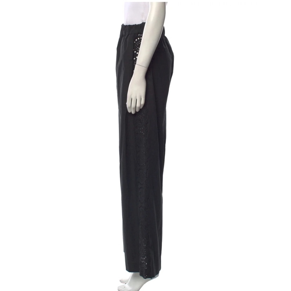 Sea New York Maeve Black Cotton Open Embroidered Side Panel Pants Women’s XS - Picture 7 of 8